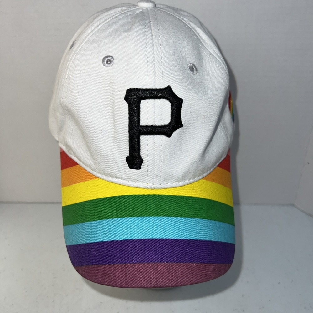 Pittsburgh Pirates Team Pride Rainbow Adjustable Hat Preowned Rare